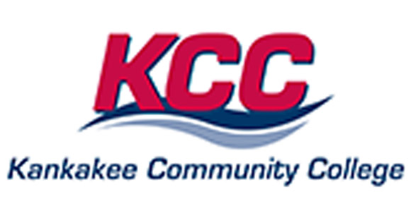 Red and blue Kankakee Community College Logo
