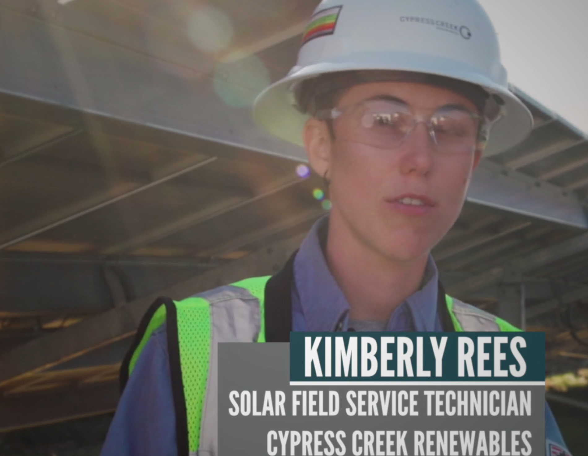 Kimberly Rees, Field Service Technician, Cypress Creek Renewables