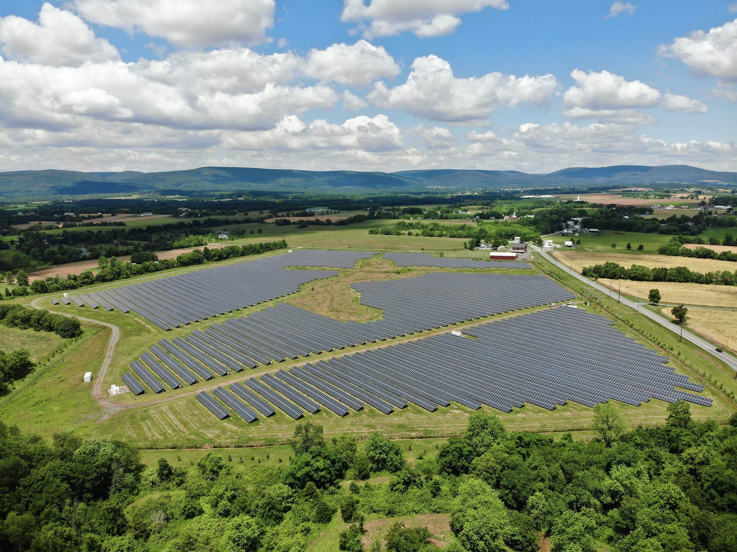 Aerial view of Baker Point Solar