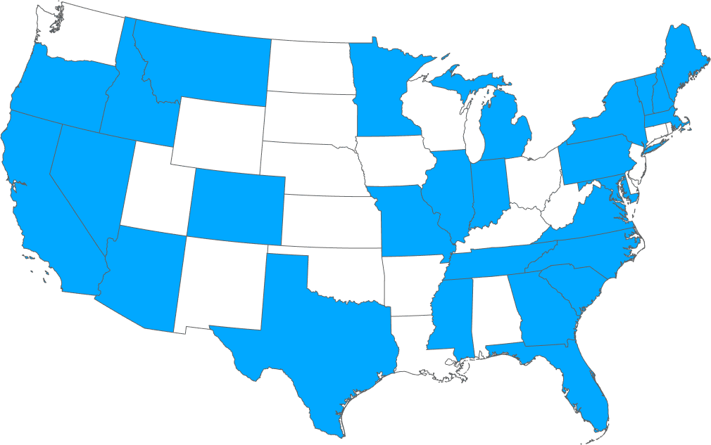 A map of the lower 48