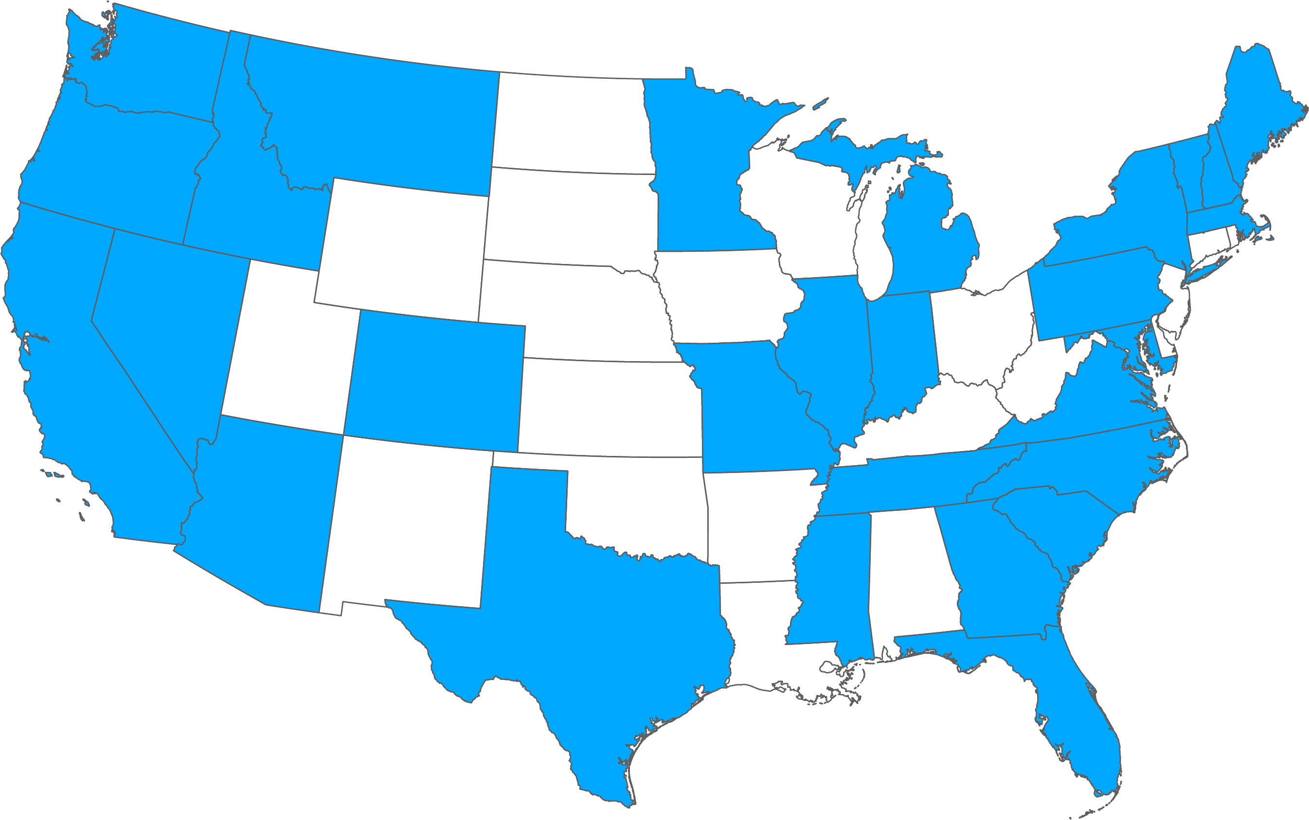 A map of the lower 48