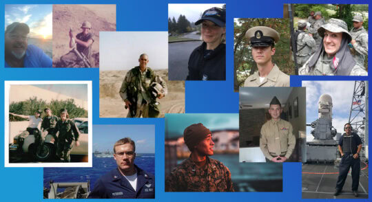 A collage of people in military uniforms